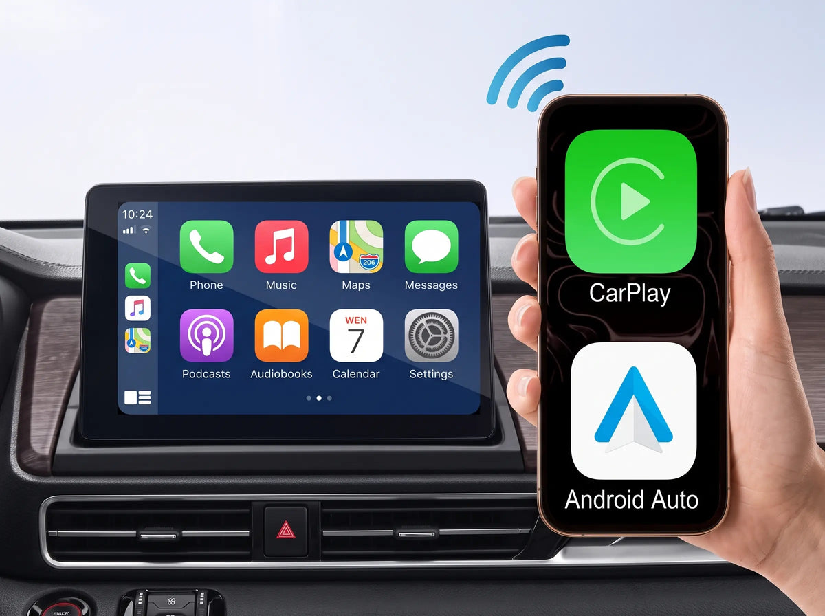 Maps and music running on the car screen with no delay